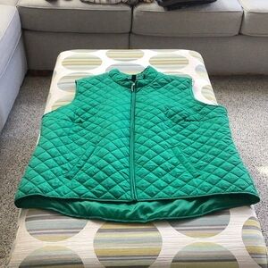 Karen Scott Sport Green Quilted Vest
